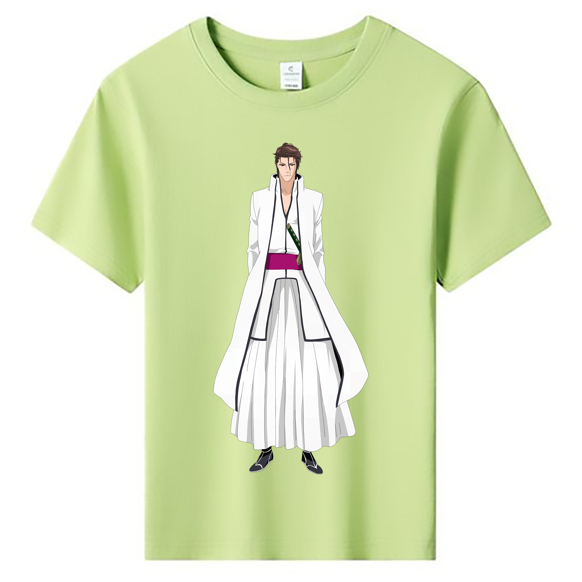 （画像用） ブリーチ 藍染 惣右介（あいぜん そうすけ） BLEACH Aizen Sousuke 綿100％キッズTシャツ（フロントプリント）